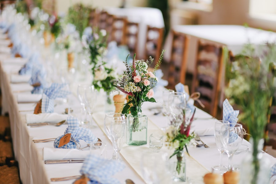 Main banquet hall with warm lighting